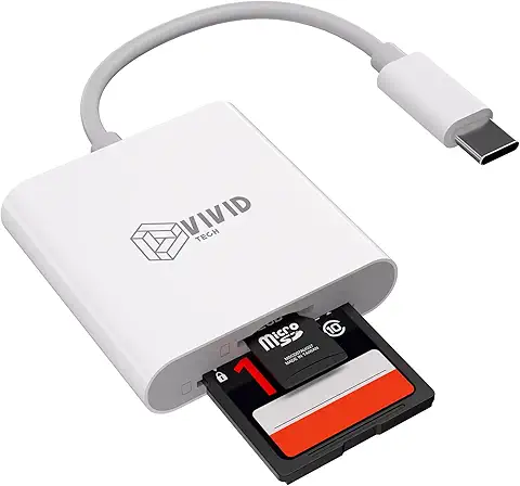 USB-C SD Card Reader, High Speed USB 3.0 Dual Slot SD/TF | High Speed Transfer, Micro SD Adapter,